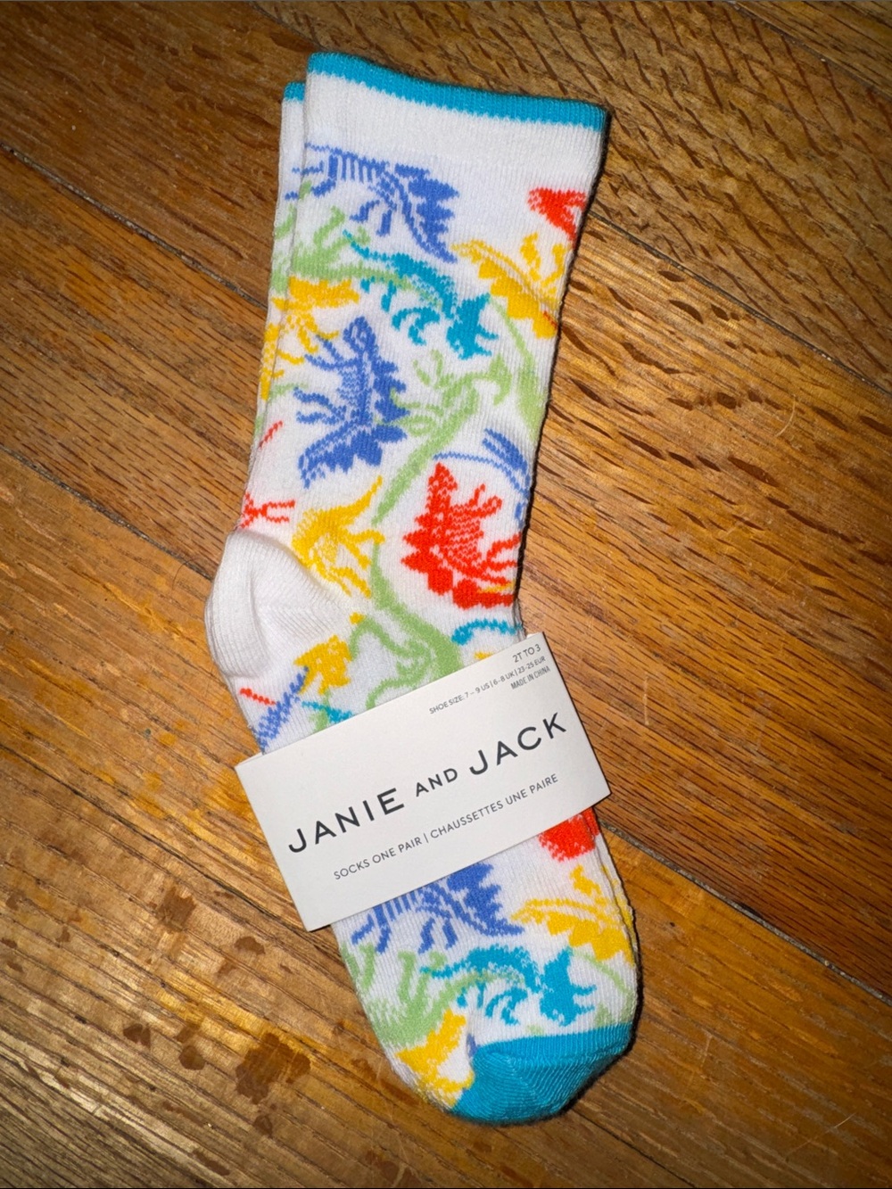 Janie and Jack Dinosaur Patterned, Toddler Crew Socks  NWT